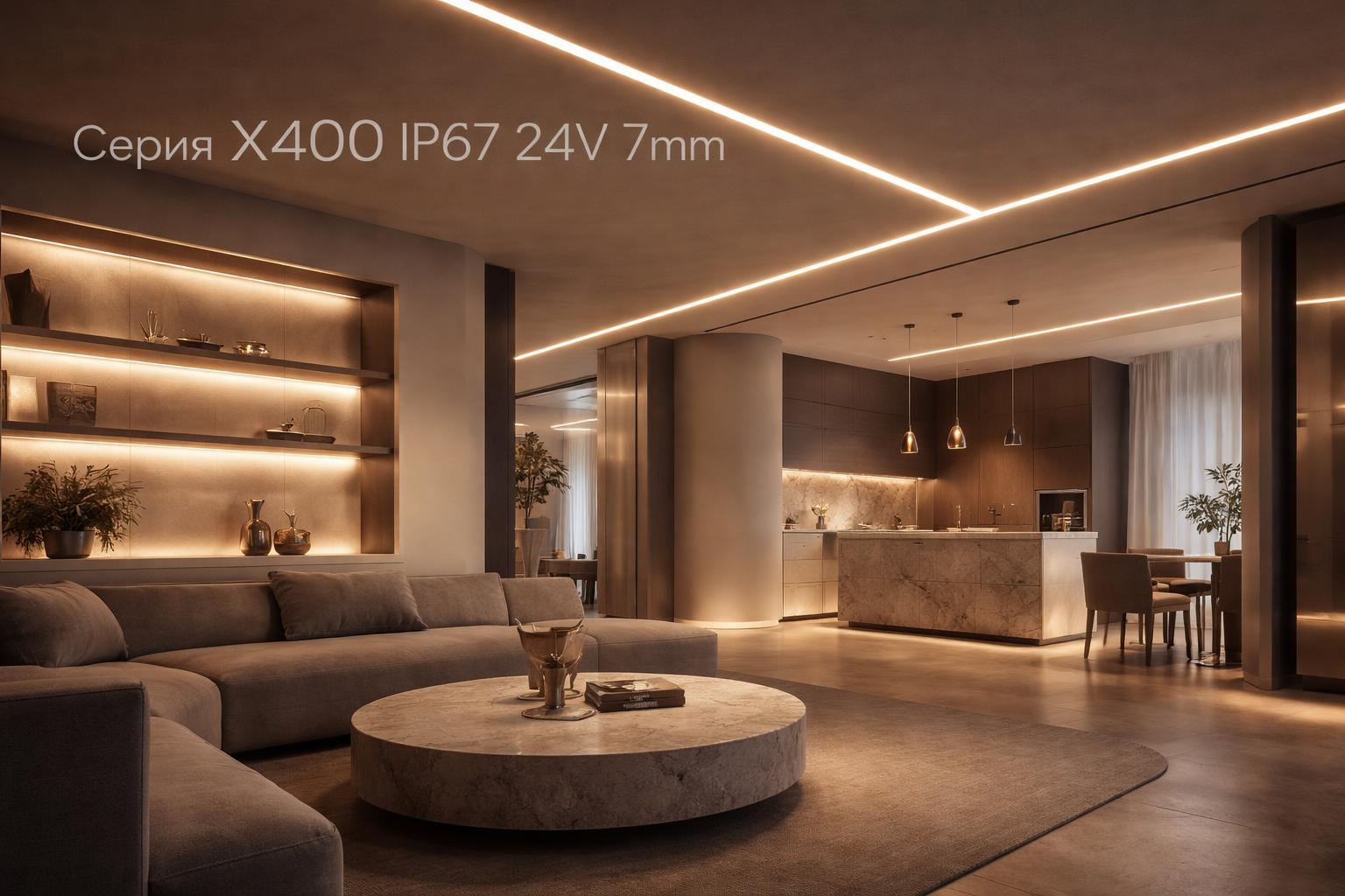 Серия X400 IP67 24V 7mm Arlight