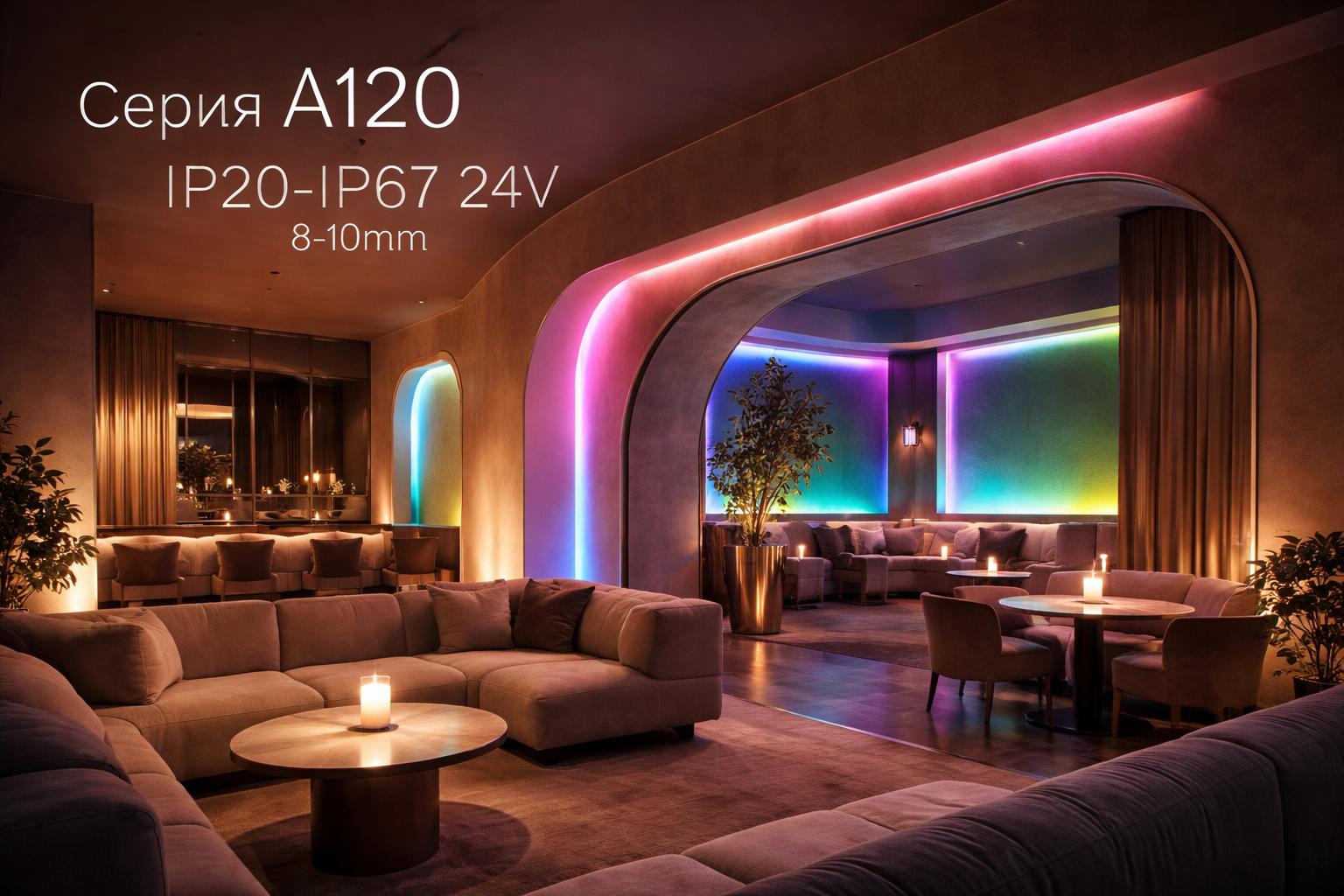 Серия A120 IP20-IP67 24V 8-10mm Arlight
