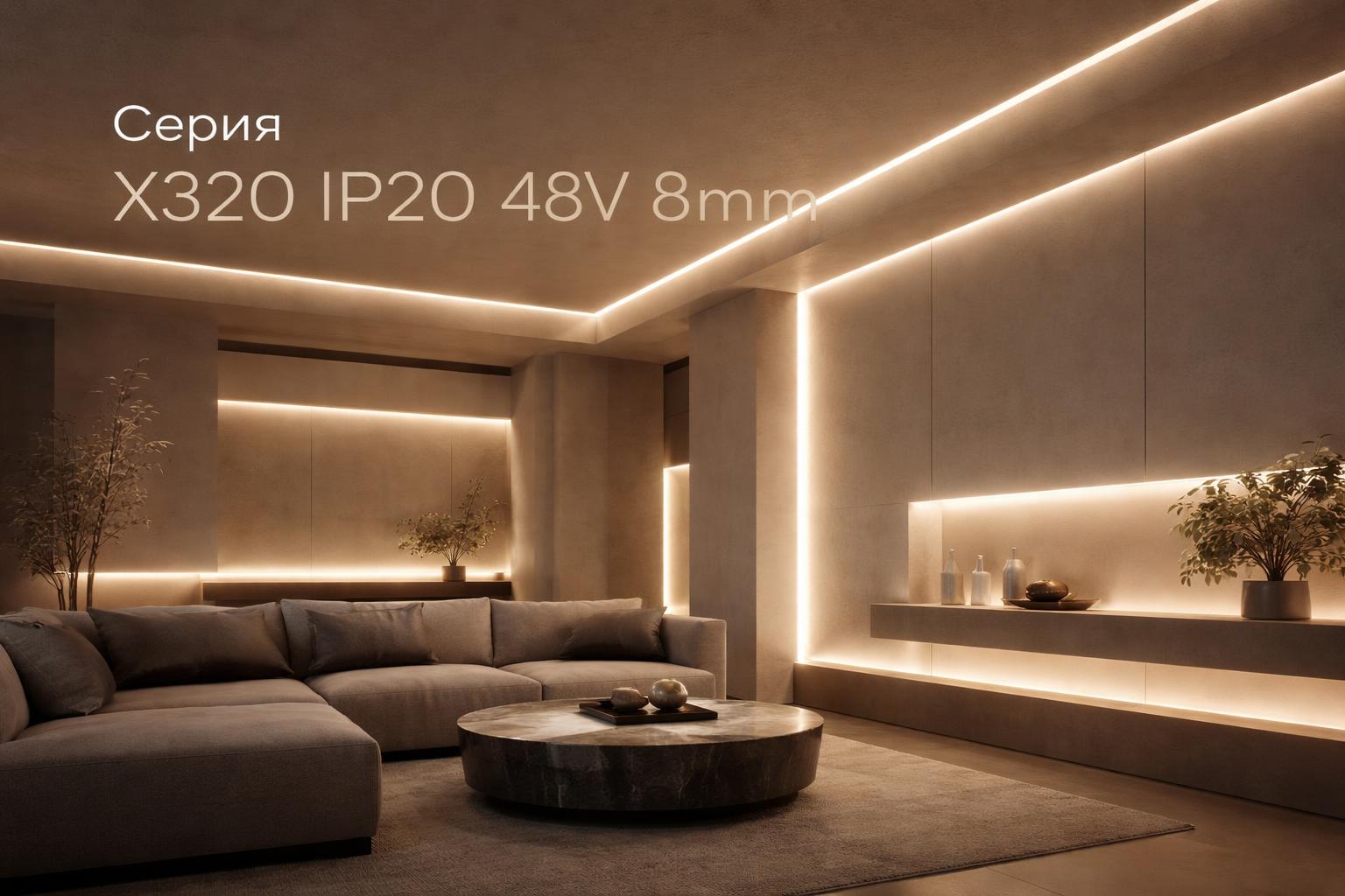 Серия X320 IP20 48V 8mm Arlight