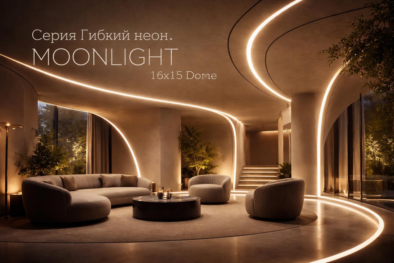 Серия Гибкий неон MOONLIGHT 16x15 Dome Arlight