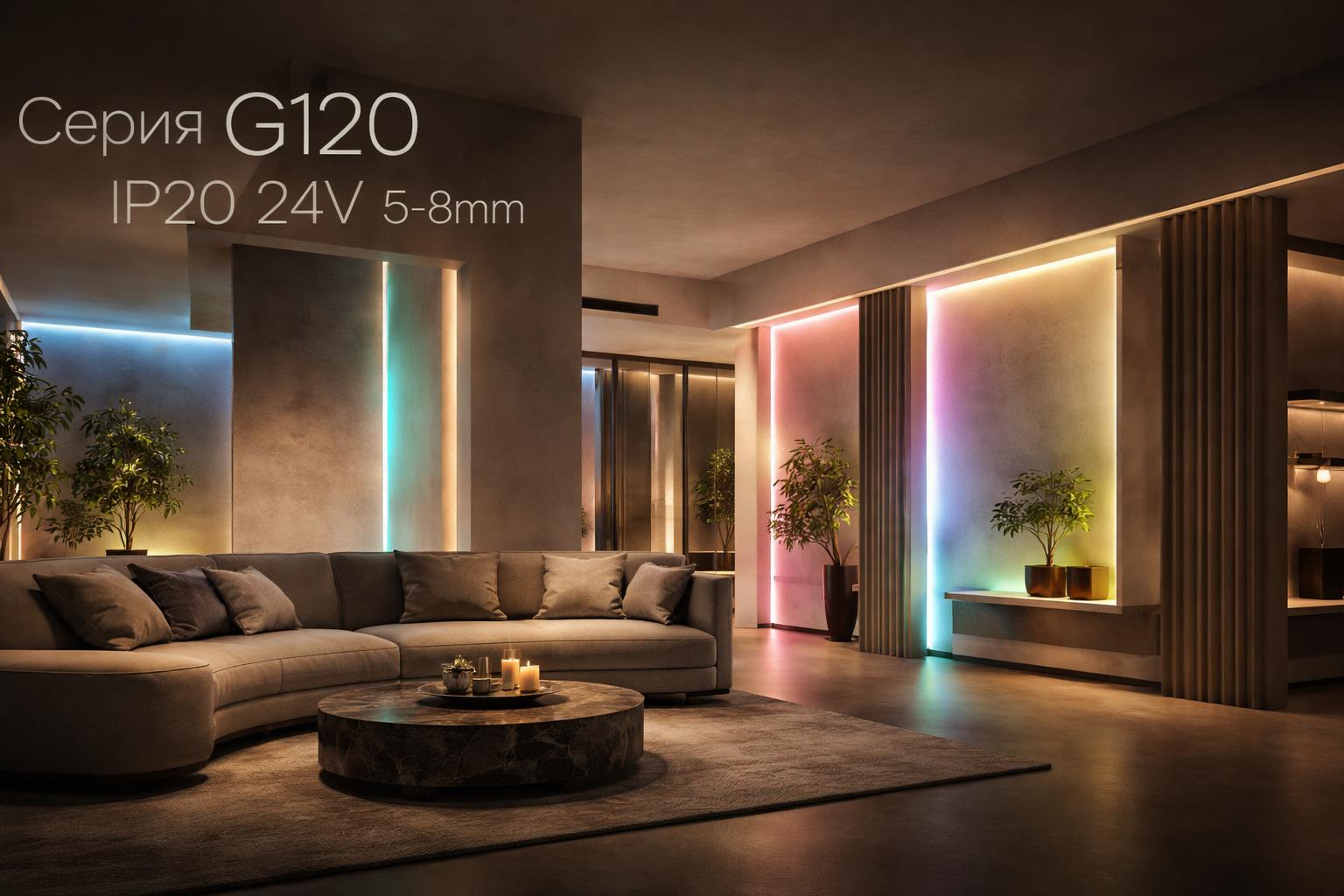 Серия G120 IP20 24V 5-8mm Arlight