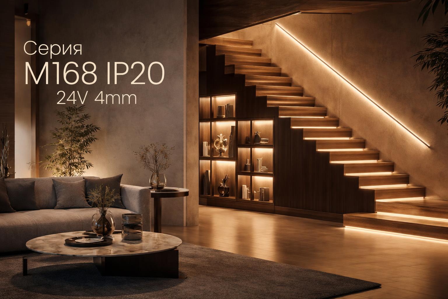 Серия M168 IP20 24V 4mm Arlight