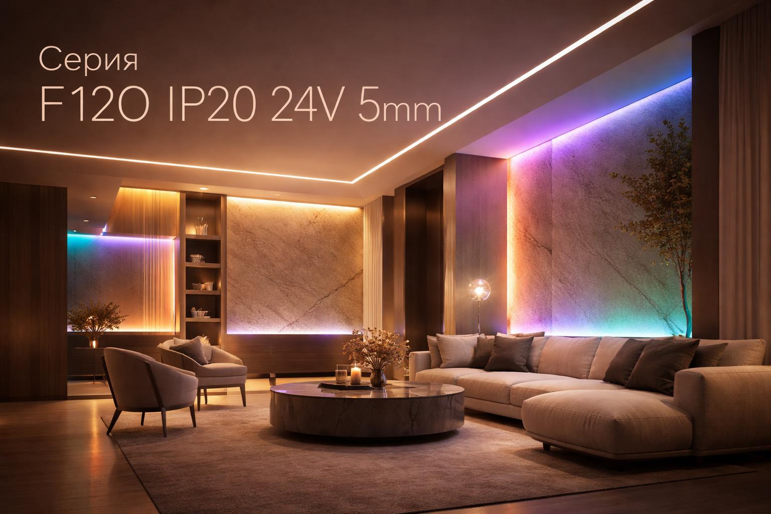 Серия F120 IP20 24V 5mm Arlight