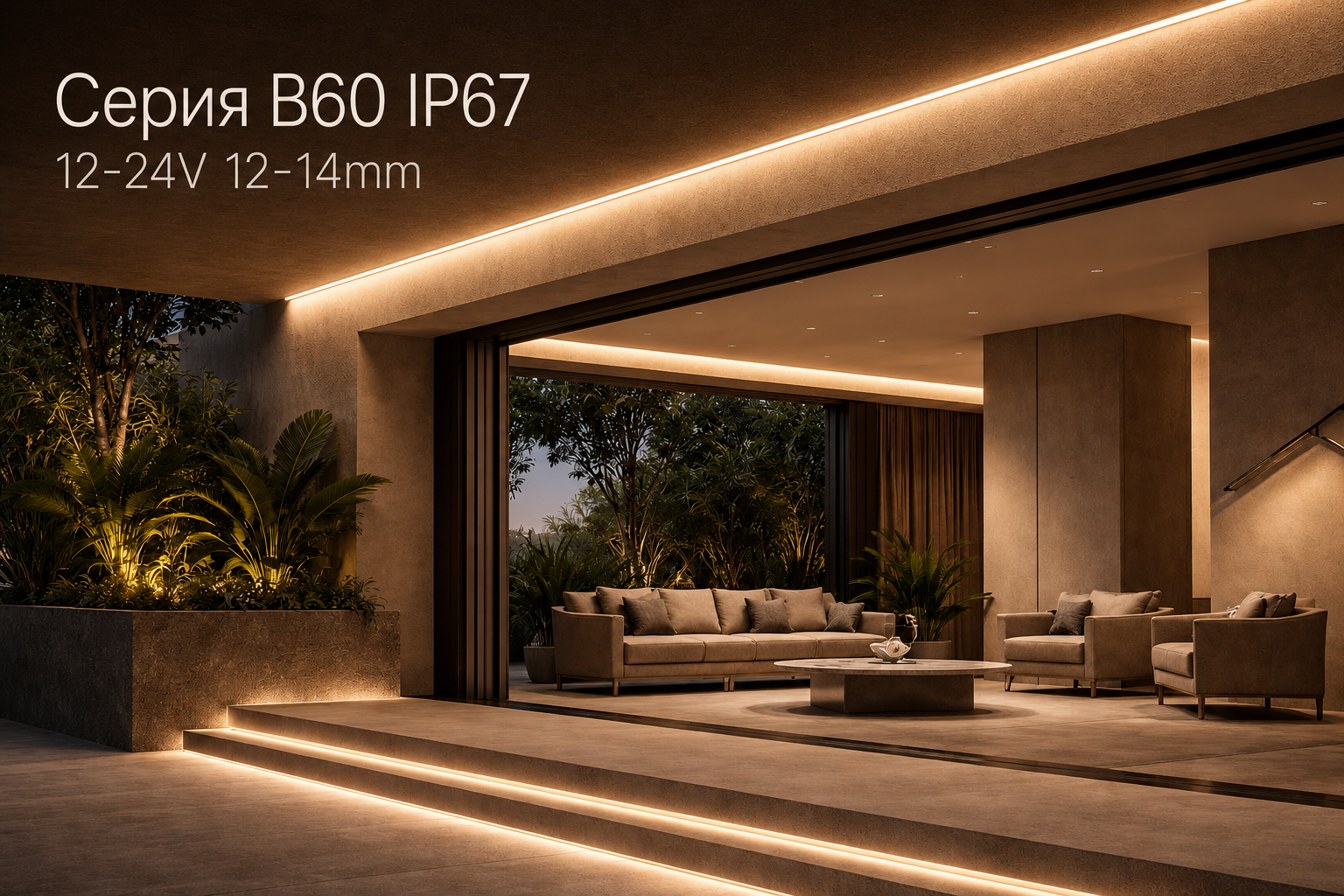 Серия B60 IP67 12-24V 12-14mm Arlight