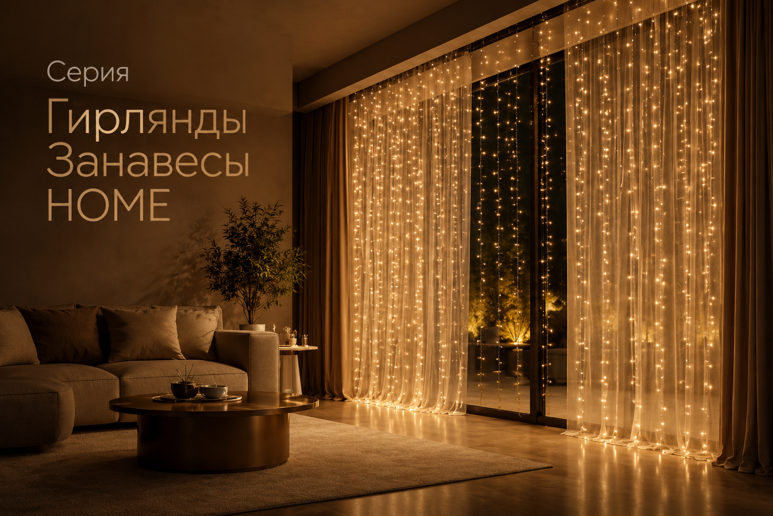 Серия Гирлянды Занавесы HOME Arlight