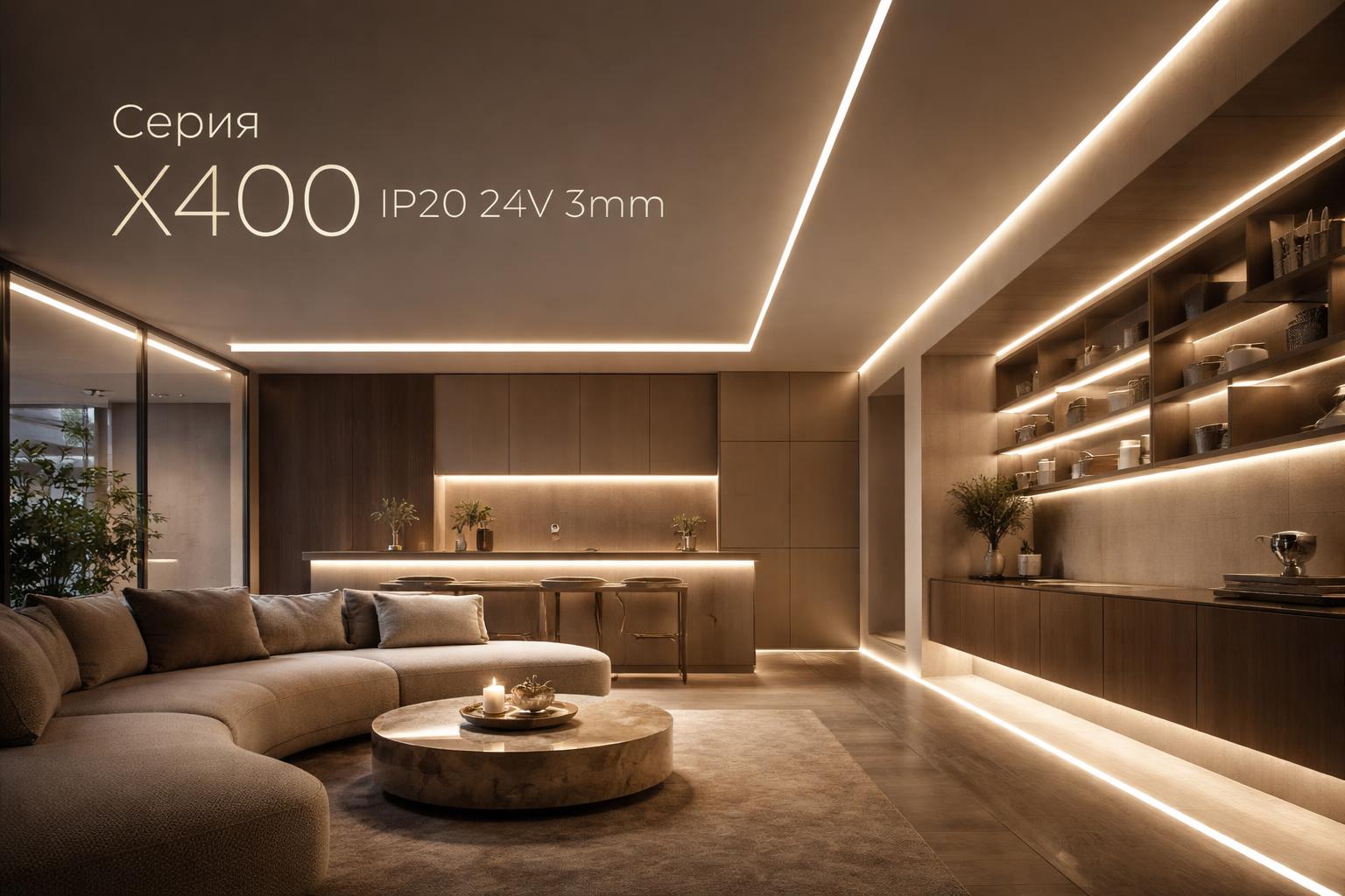 Серия X400 IP20 24V 3mm Arlight