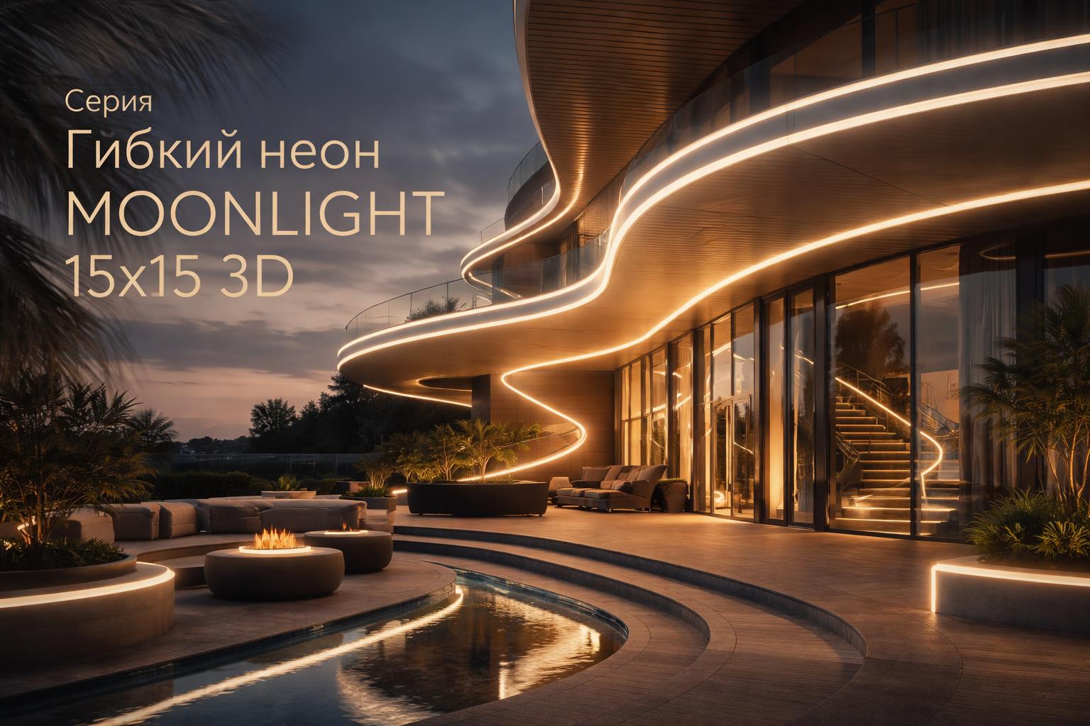 Серия Гибкий неон MOONLIGHT 15x15 3D Arlight