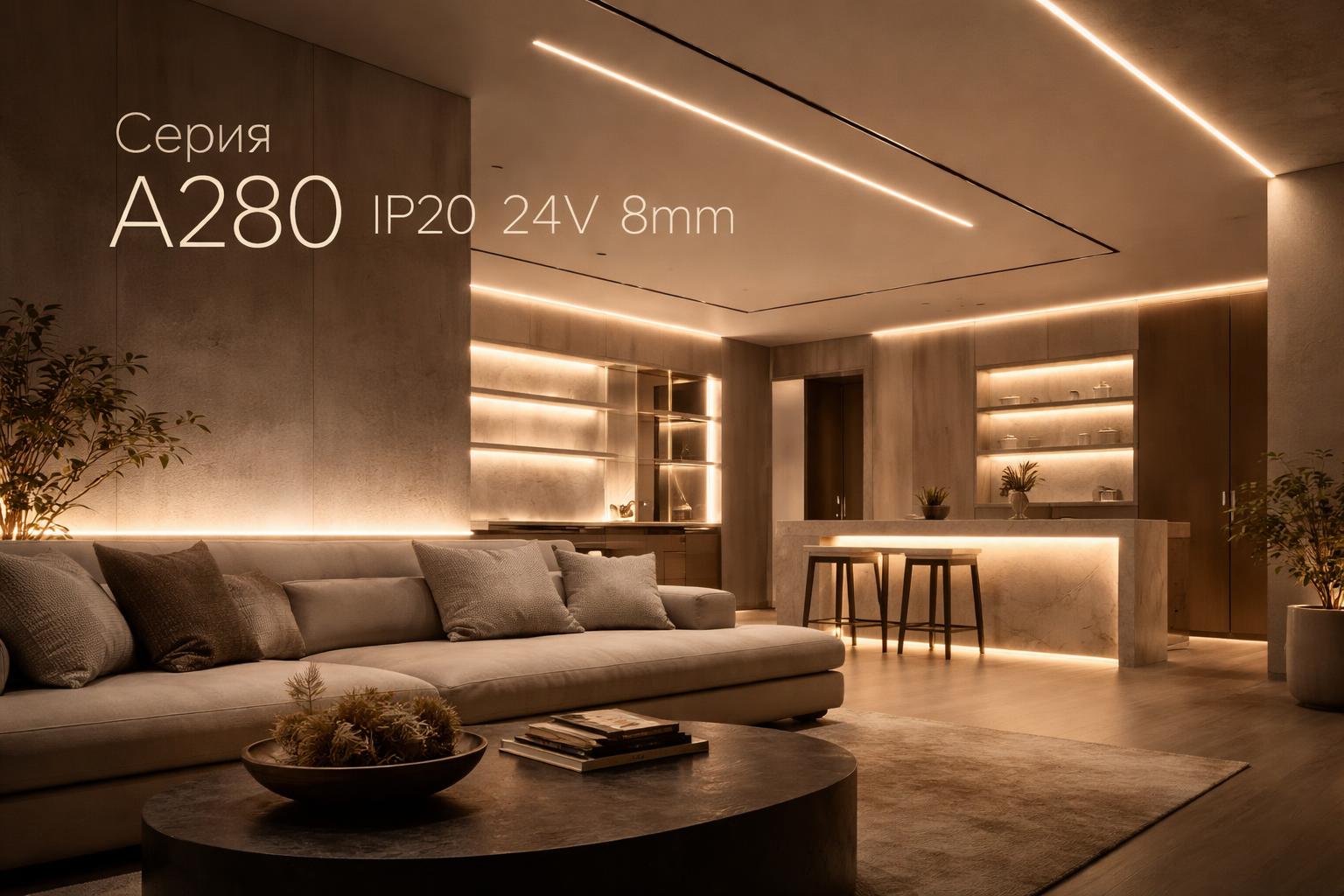 Серия A280 IP20 24V 8mm Arlight