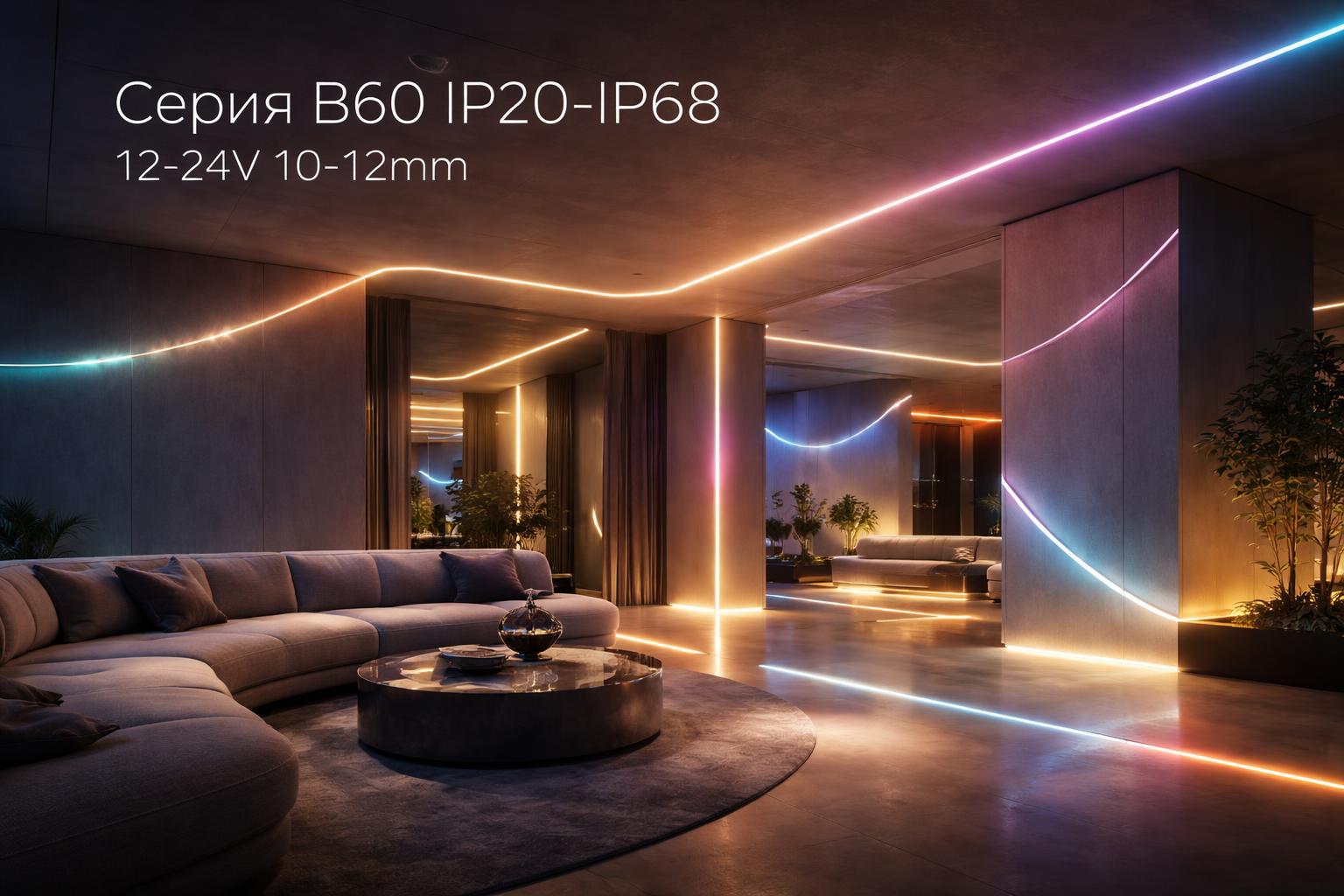 Серия B60 IP20-IP68 12-24V 10-12mm Arlight