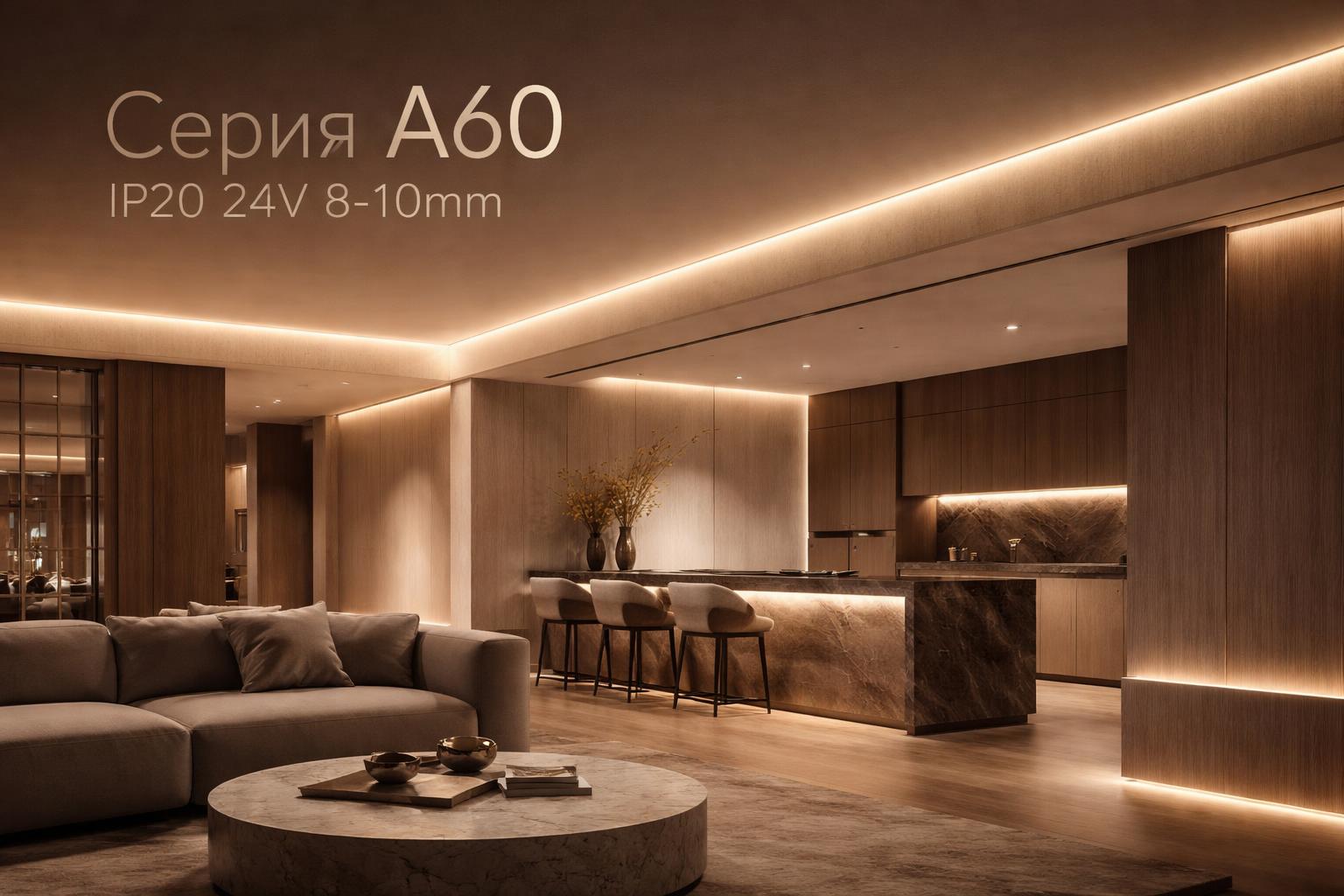 Серия A60 IP20 24V 8-10mm Arlight