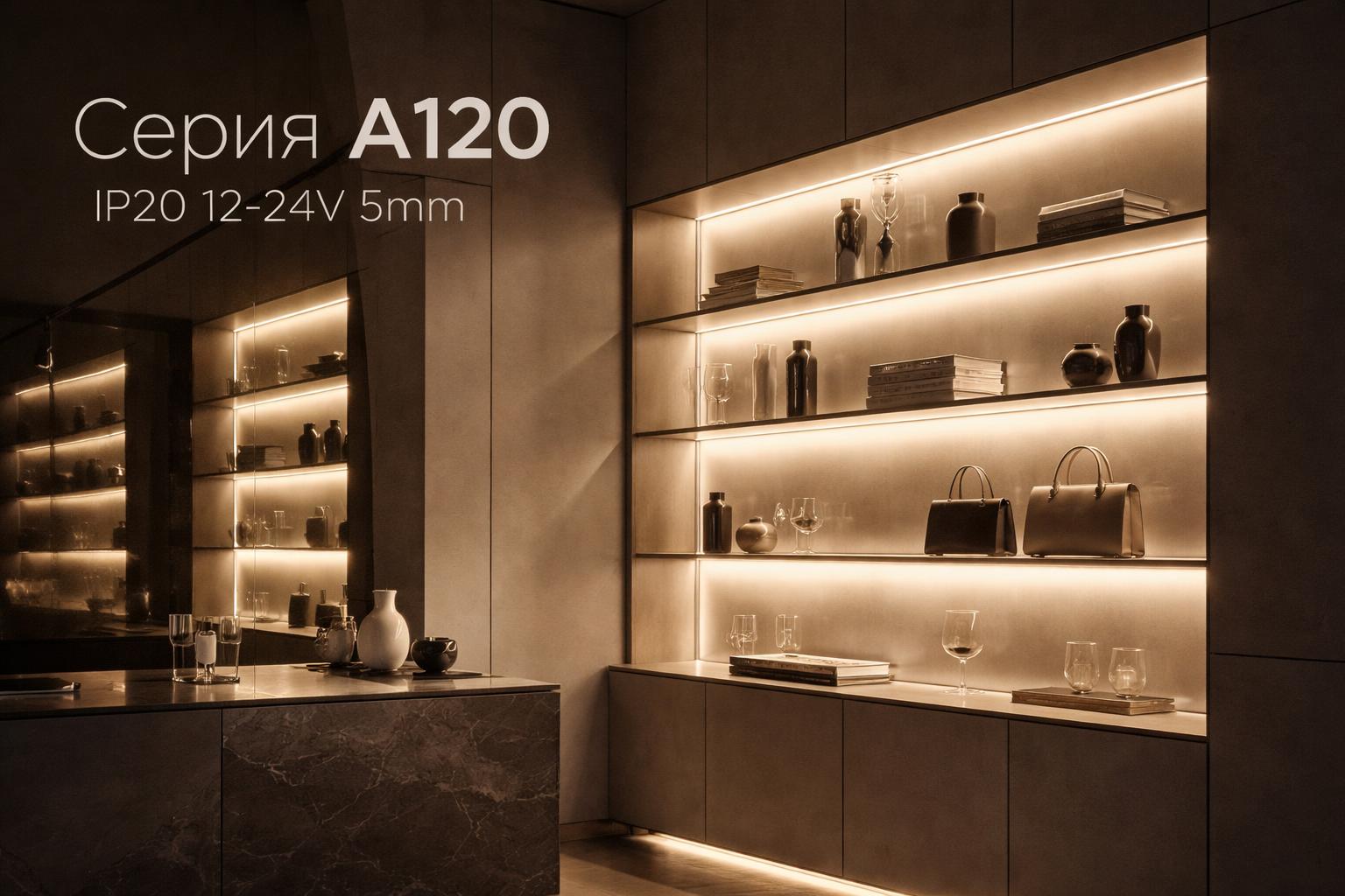 Серия A120 IP20 12-24V 5mm Arlight