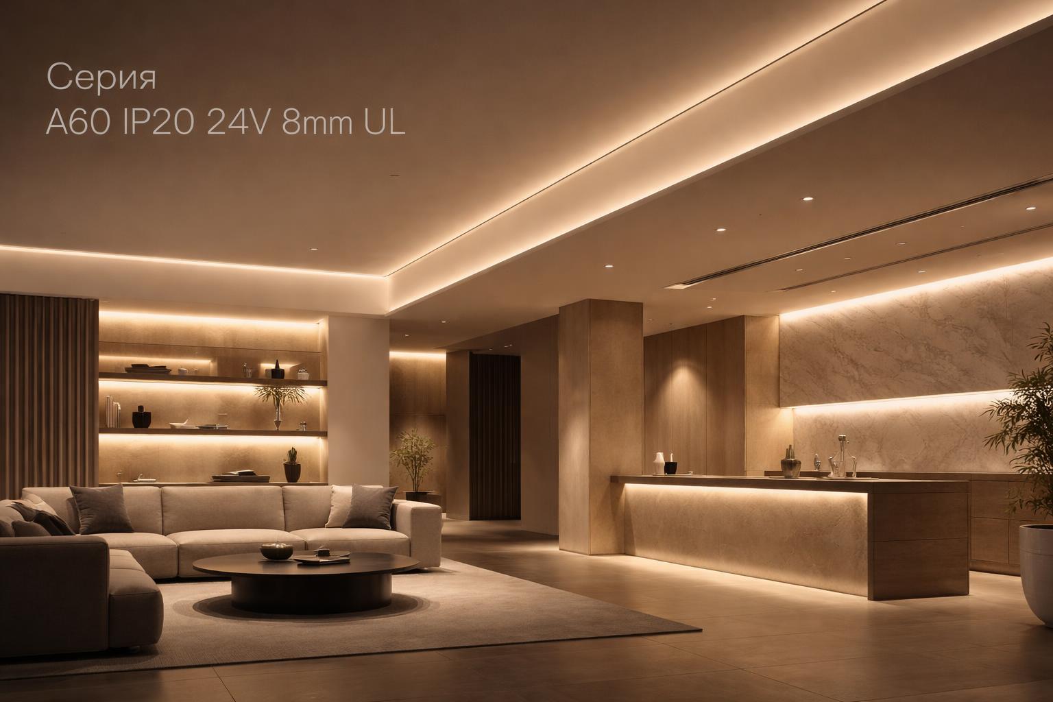 Серия A60 IP20 24V 8mm UL Arlight