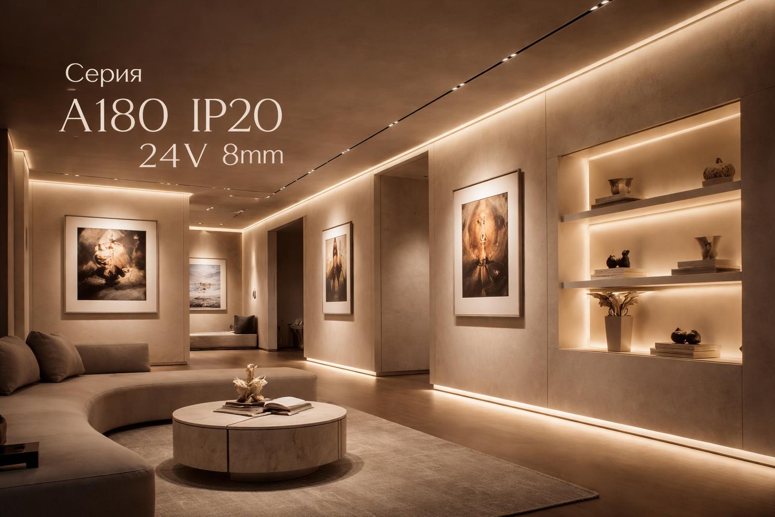 Серия A180 IP20 24V 8mm Arlight