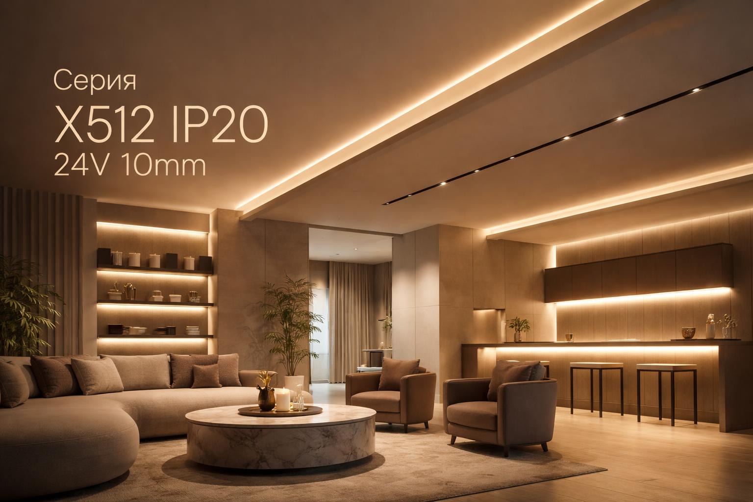 Серия X512 IP20 24V 10mm Arlight