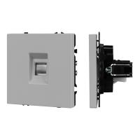 Механизм телефонной розетки SCT-NOBE-MTL1-SFPL-IS (RJ-11, 4C) (Arlight, Никель)