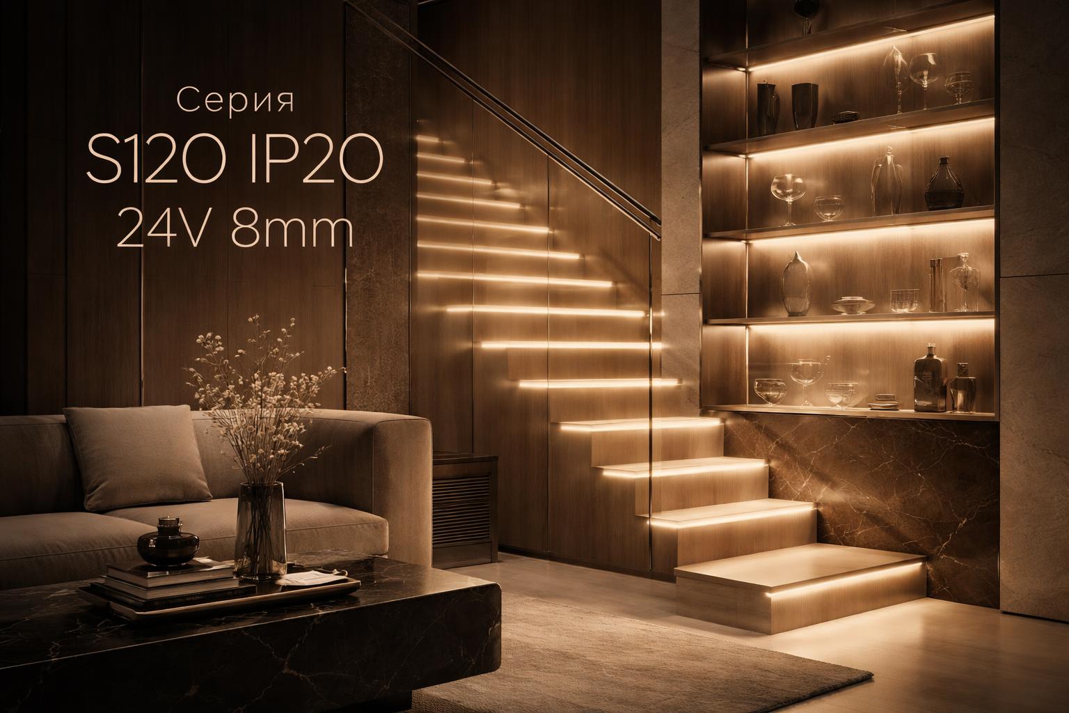 Серия S120 IP20 24V 8mm Arlight
