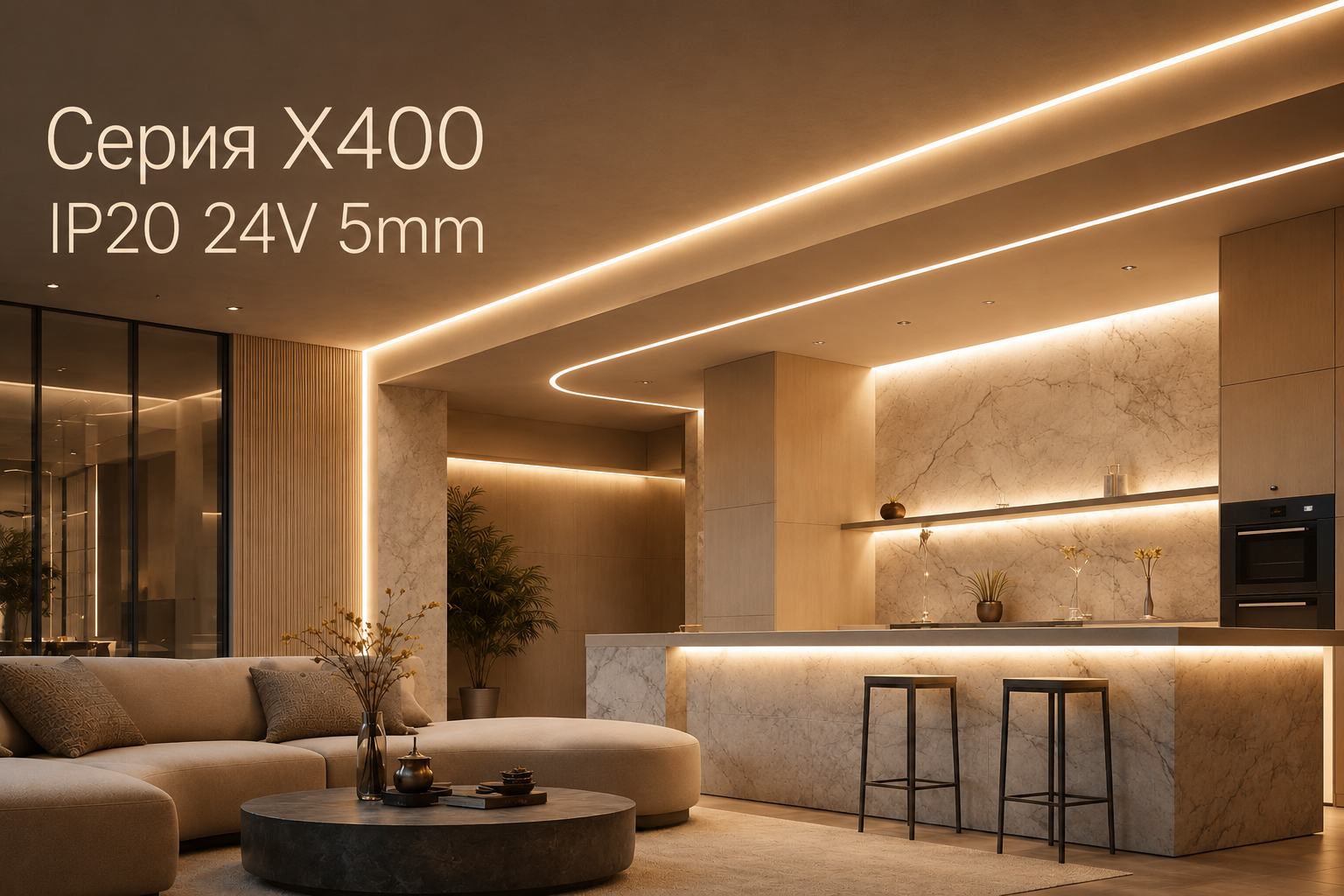 Серия X400 IP20 24V 5mm Arlight