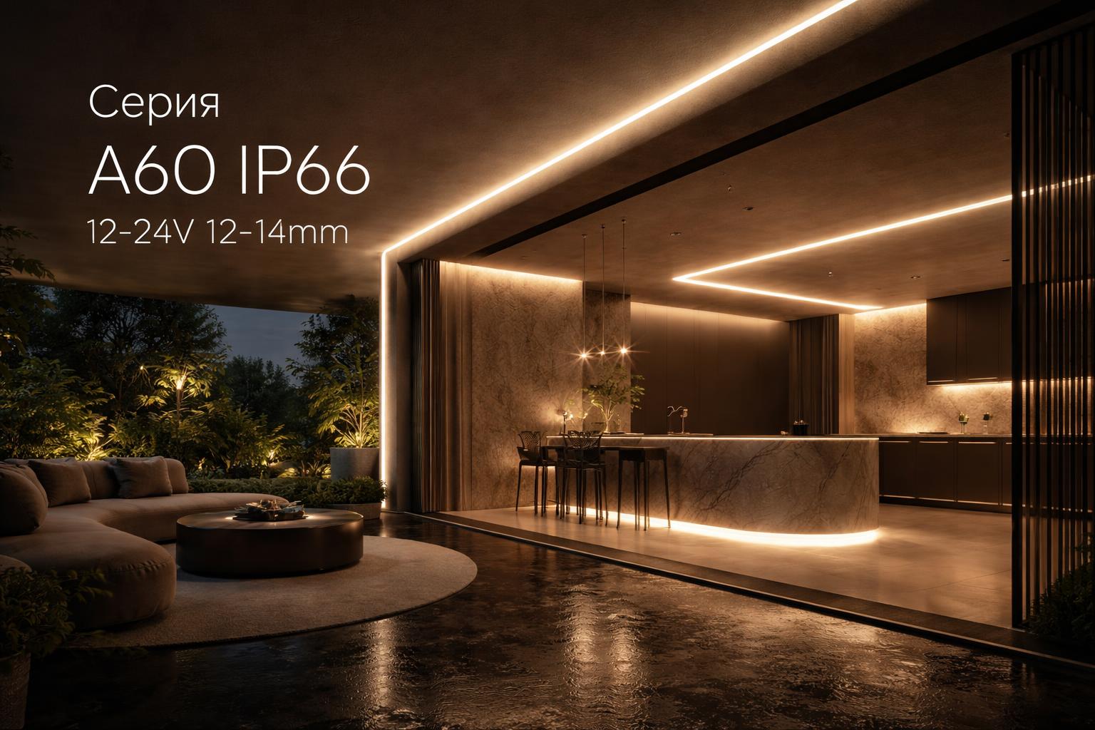 Серия A60 IP66 12-24V 12-14mm Arlight