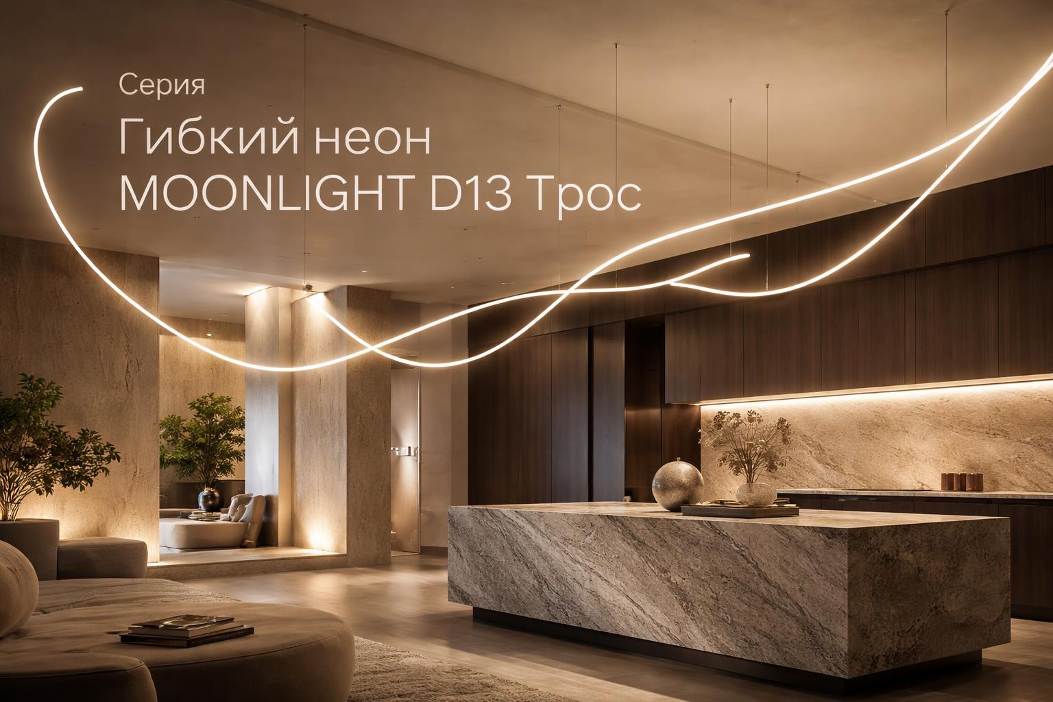 Серия Гибкий неон MOONLIGHT D13 Трос Arlight