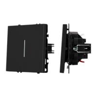 Механизм звонкового выключателя LED SWT-NOBE-MKR1-SFPL-L-BK (230V, 10A) (Arlight, Черный оникс)