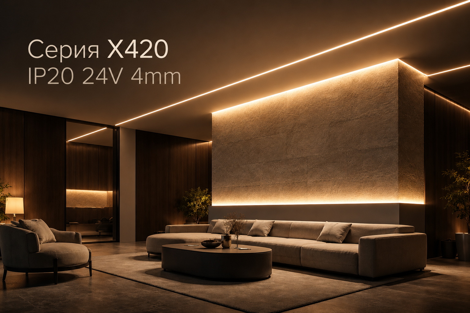 Серия X420 IP20 24V 4mm Arlight