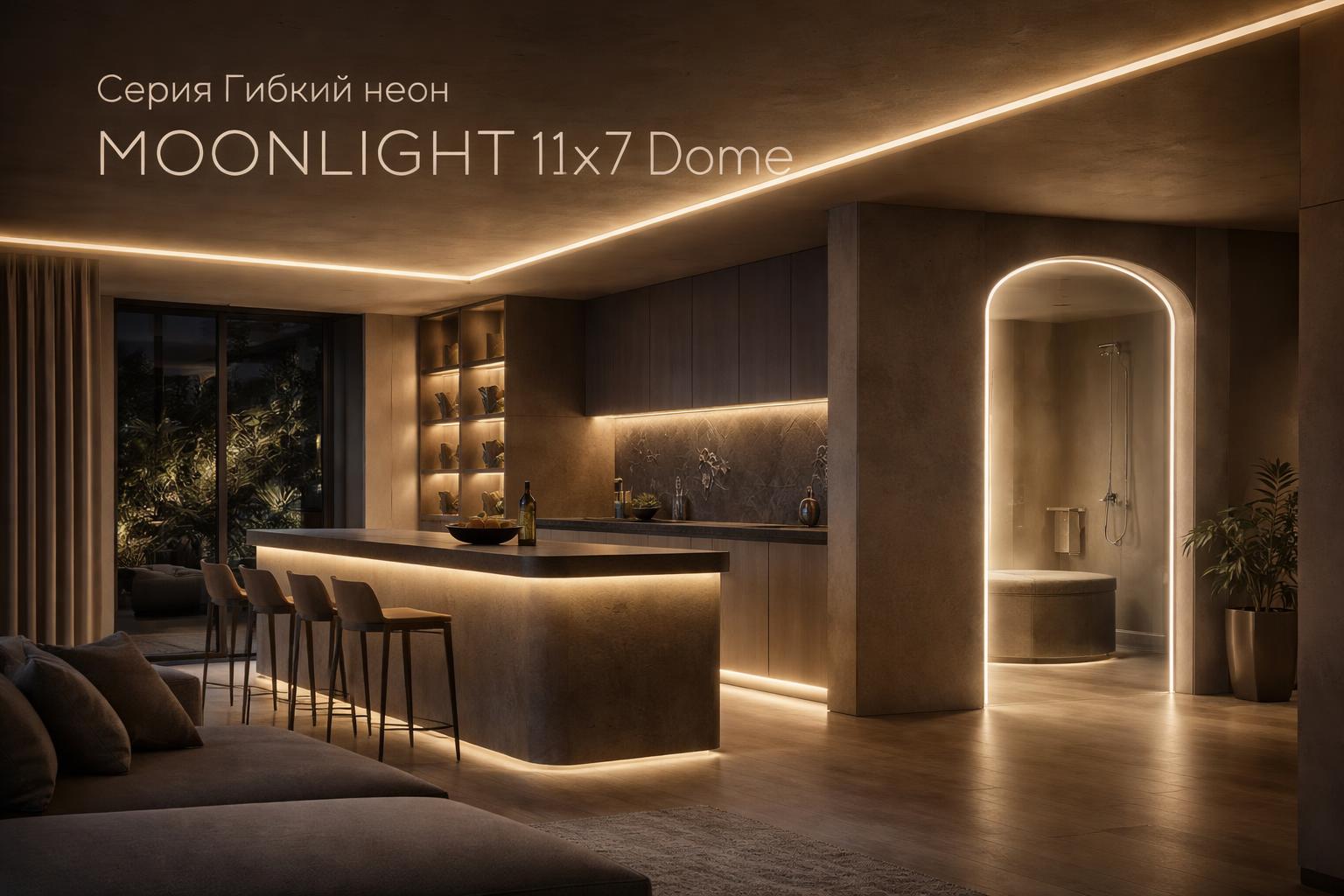 Серия Гибкий неон MOONLIGHT 11x7 Dome Arlight