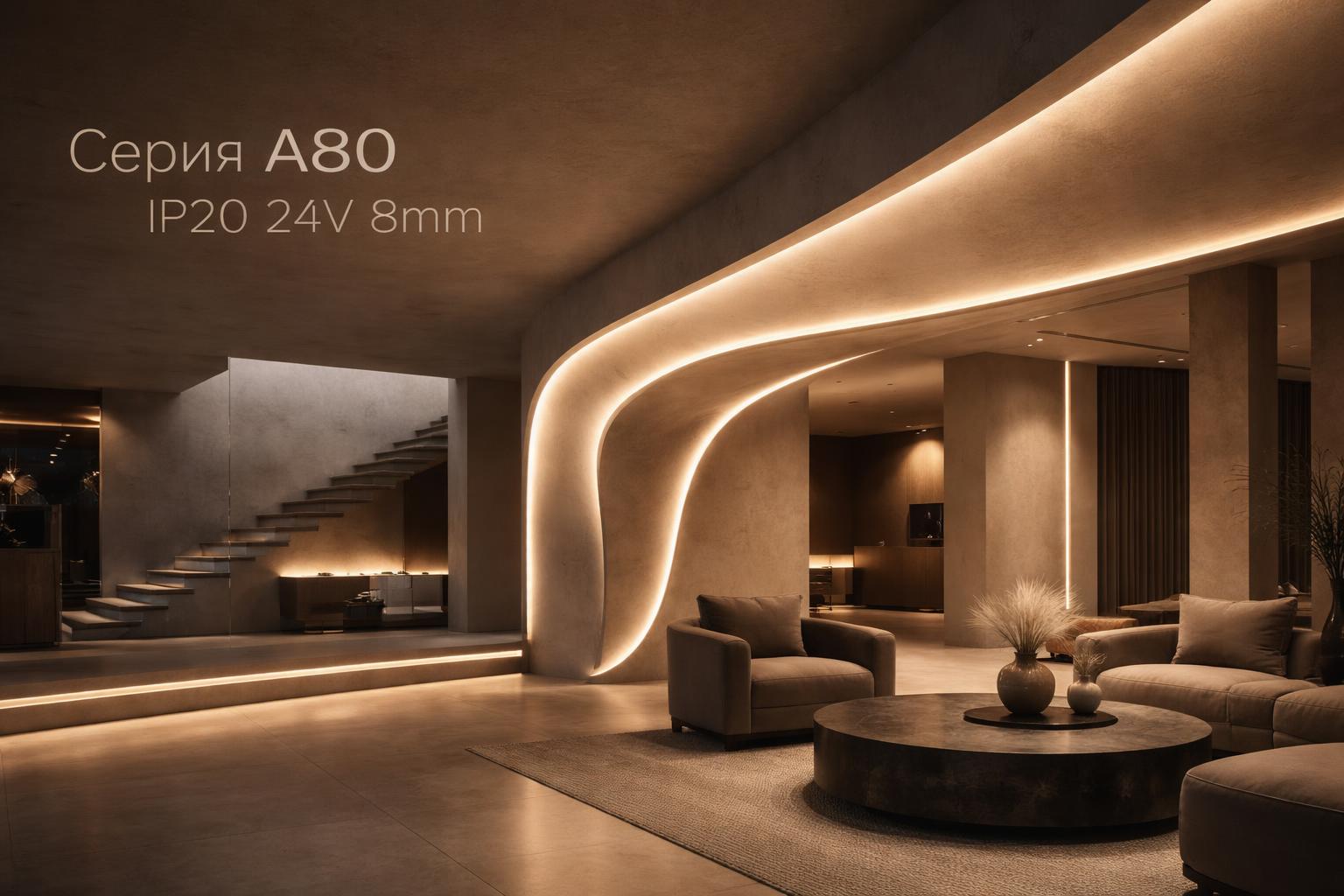 Серия A80 IP20 24V 8mm Arlight
