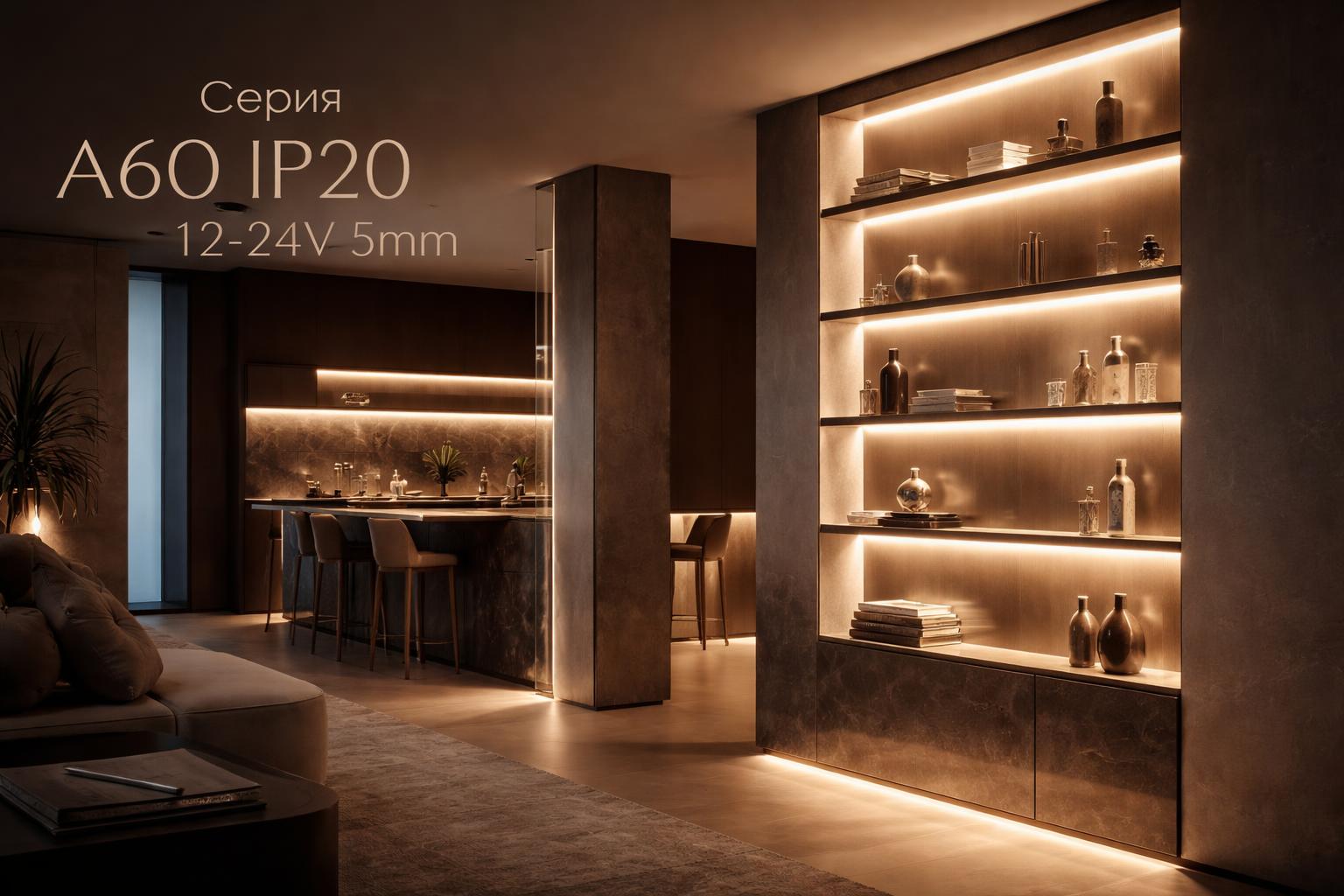 Серия A60 IP20 12-24V 5mm Arlight