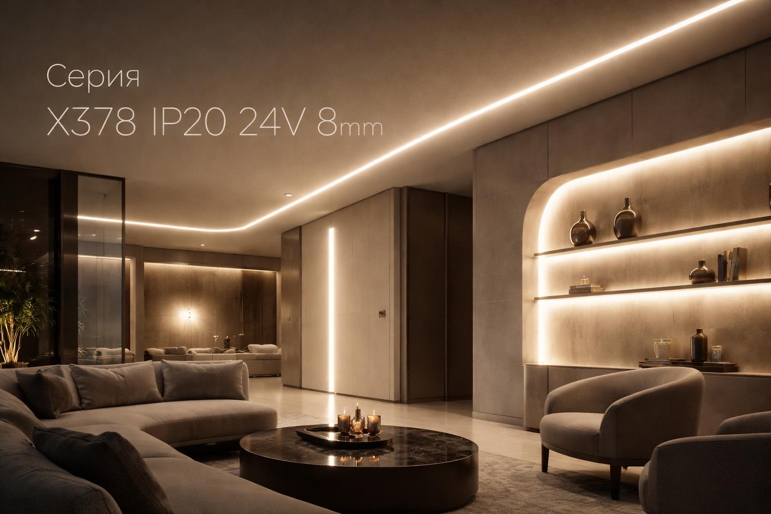 Серия X378 IP20 24V 8mm Arlight