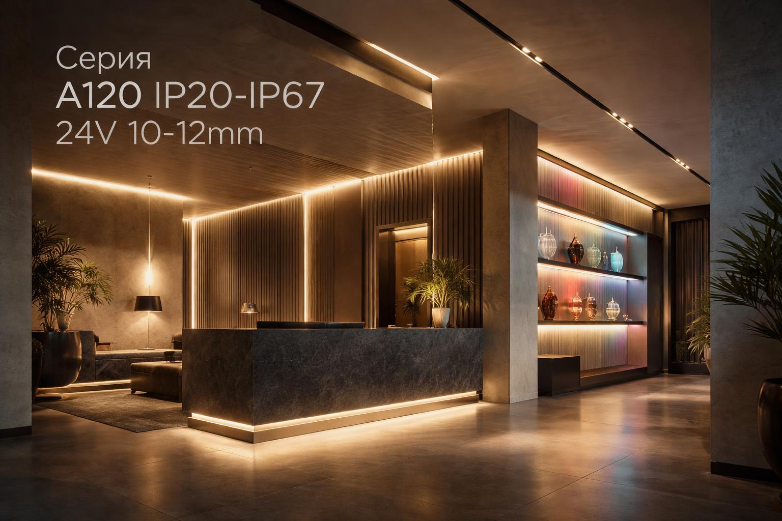 Серия A120 IP20-IP67 24V 10-12mm Arlight