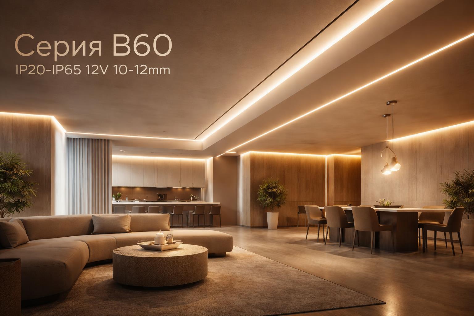 Серия B60 IP20-IP65 12V 10-12mm Arlight