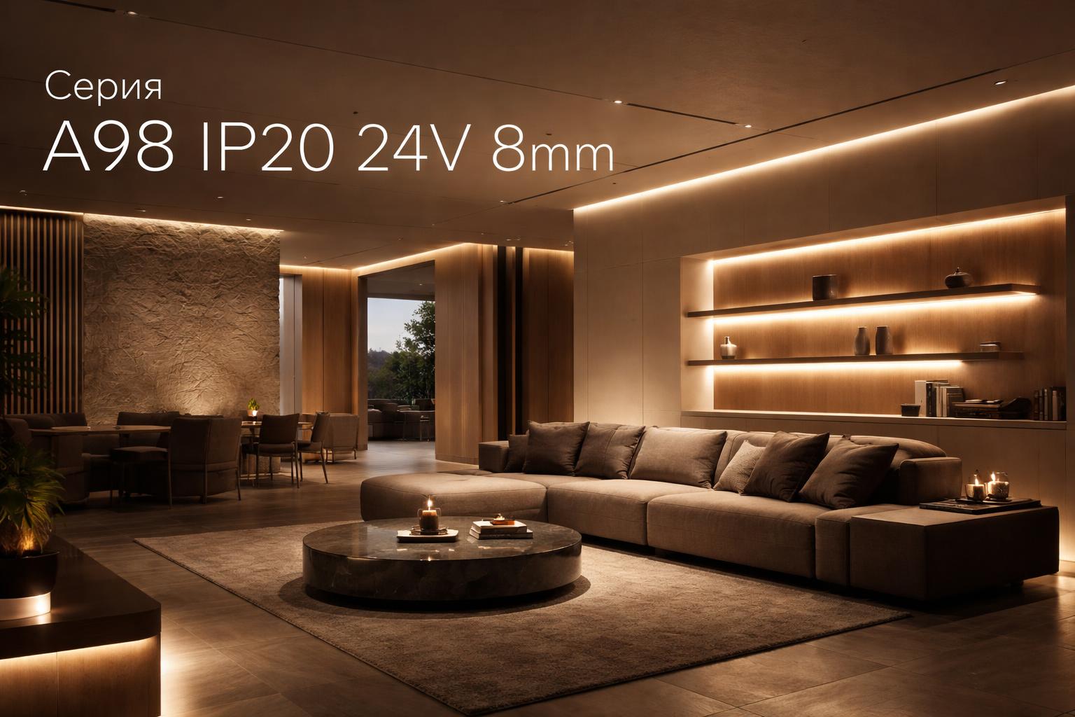 Серия A98 IP20 24V 8mm Arlight