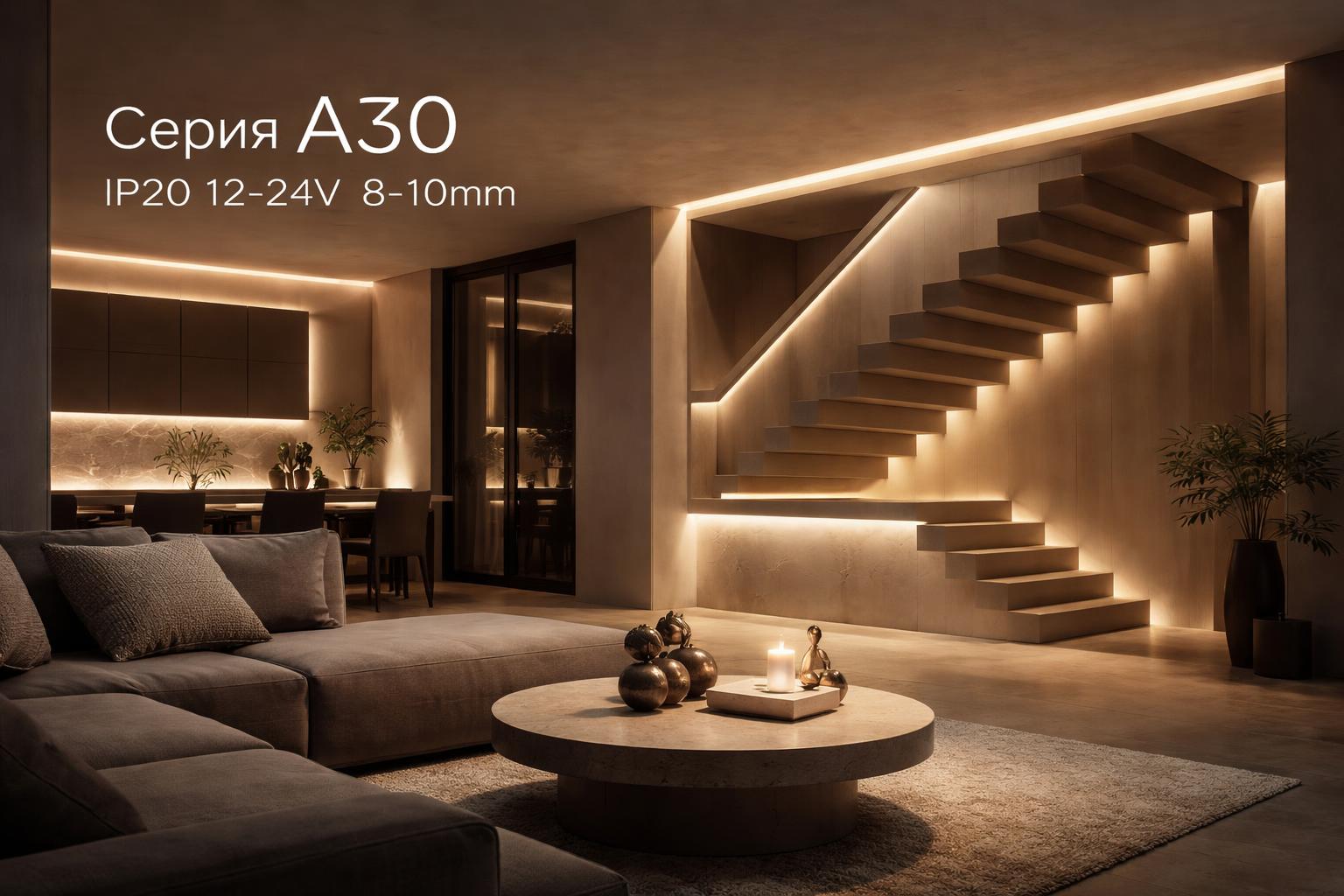 Серия A30 IP20 12-24V 8-10mm Arlight