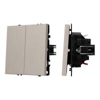 Механизм звонкового выключателя двухклавишный SWT-NOBE-MKR2-SFPL-CA (230V, 10A) (Arlight, Кашемир)