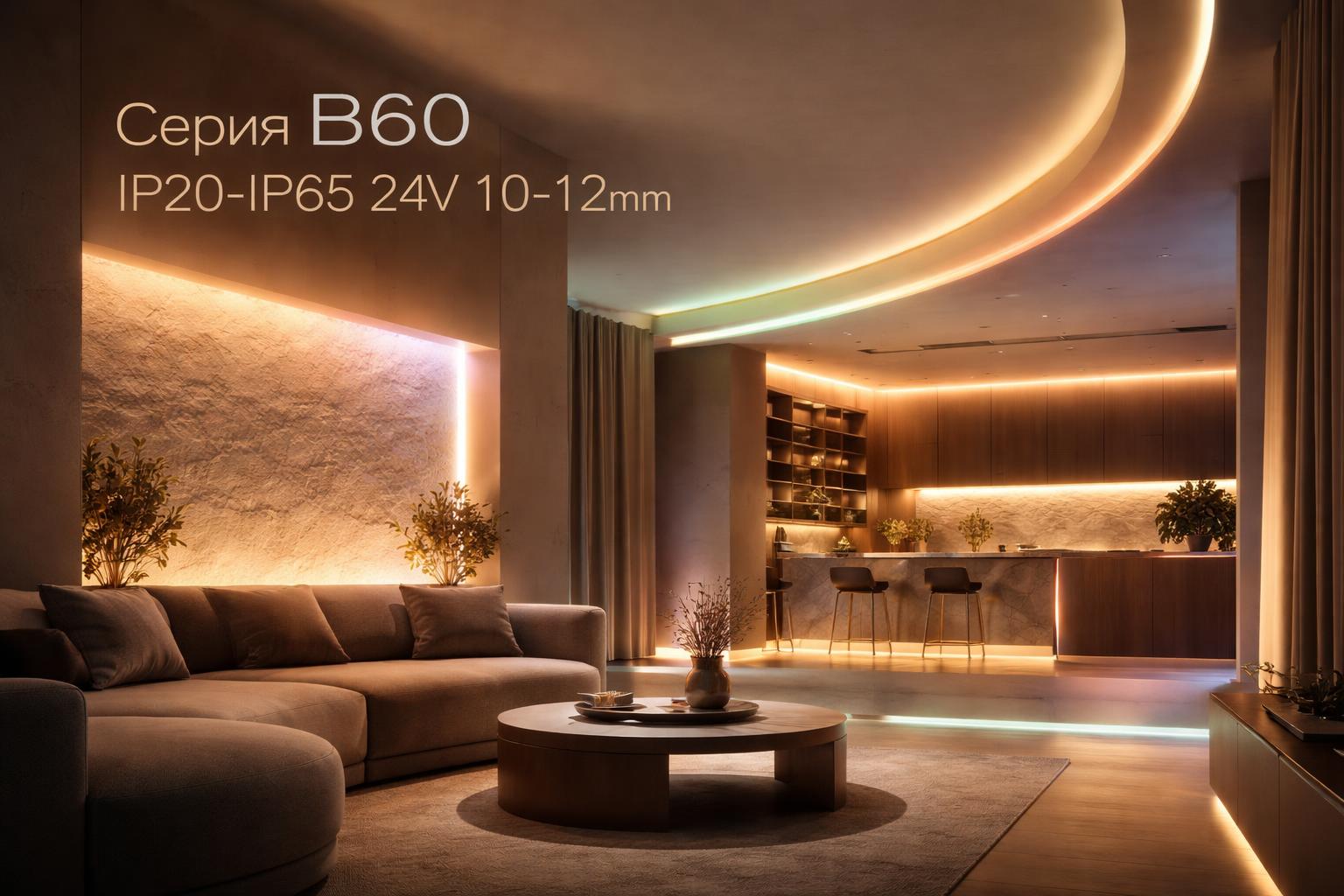 Серия B60 IP20-IP65 24V 10-12mm Arlight