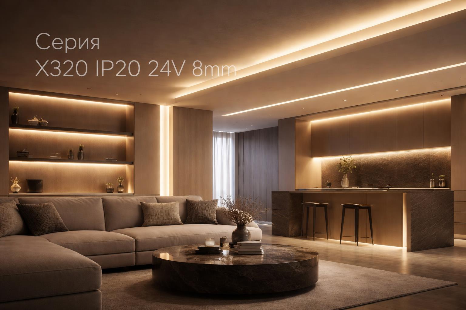 Серия X320 IP20 24V 8mm Arlight