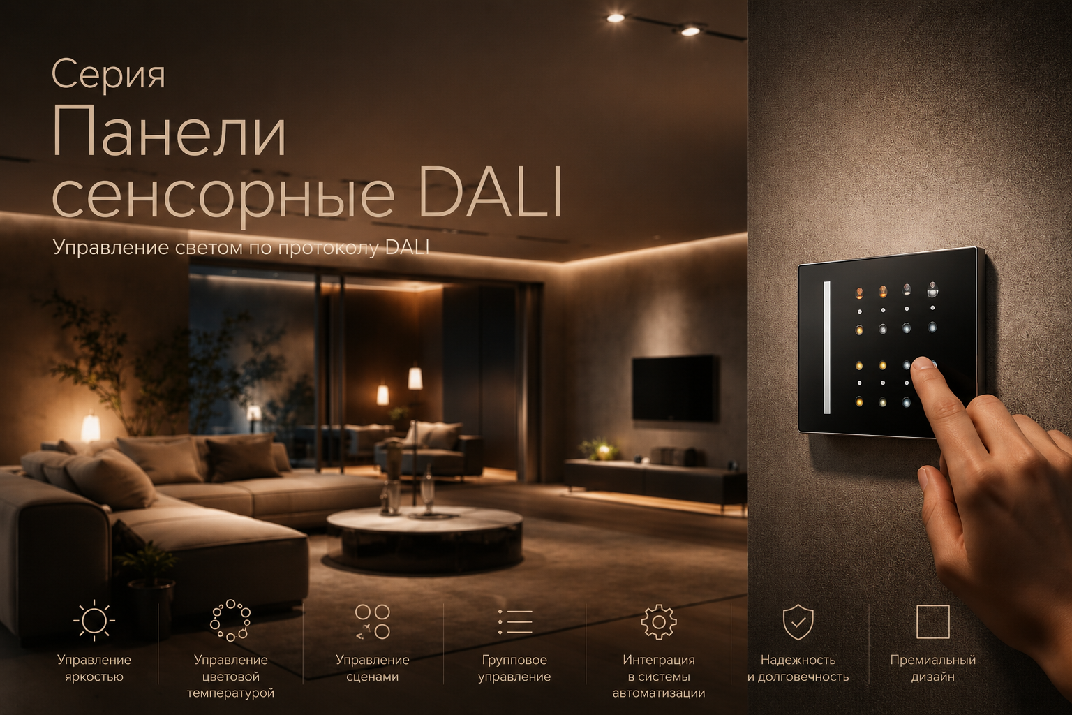 Серия Панели сенсорные DALI Arlight