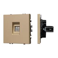 Механизм телефонной розетки SCT-NOBE-MTL1-SFPL-GD (RJ-11, 4C) (Arlight, Золотой песок)