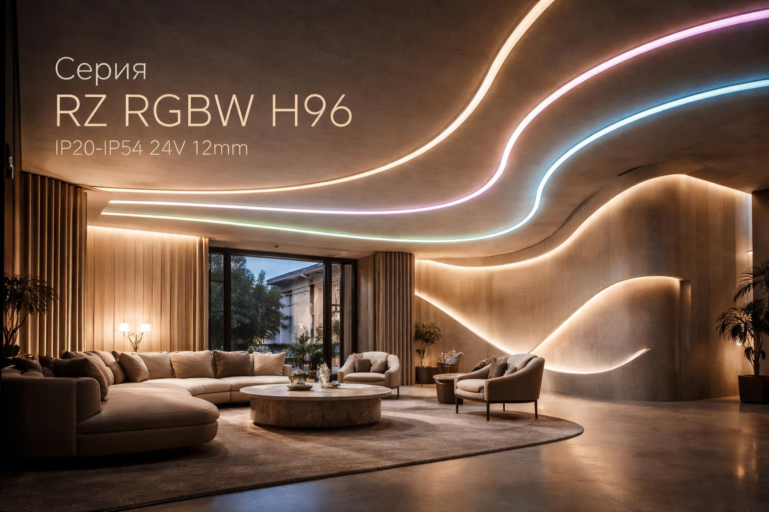 Серия RZ RGBW H96 IP20-IP54 24V 12mm Arlight