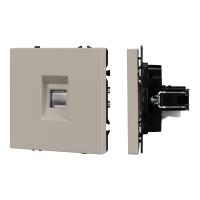 Механизм телефонной розетки SCT-NOBE-MTL1-SFPL-CA (RJ-11, 4C) (Arlight, Кашемир)