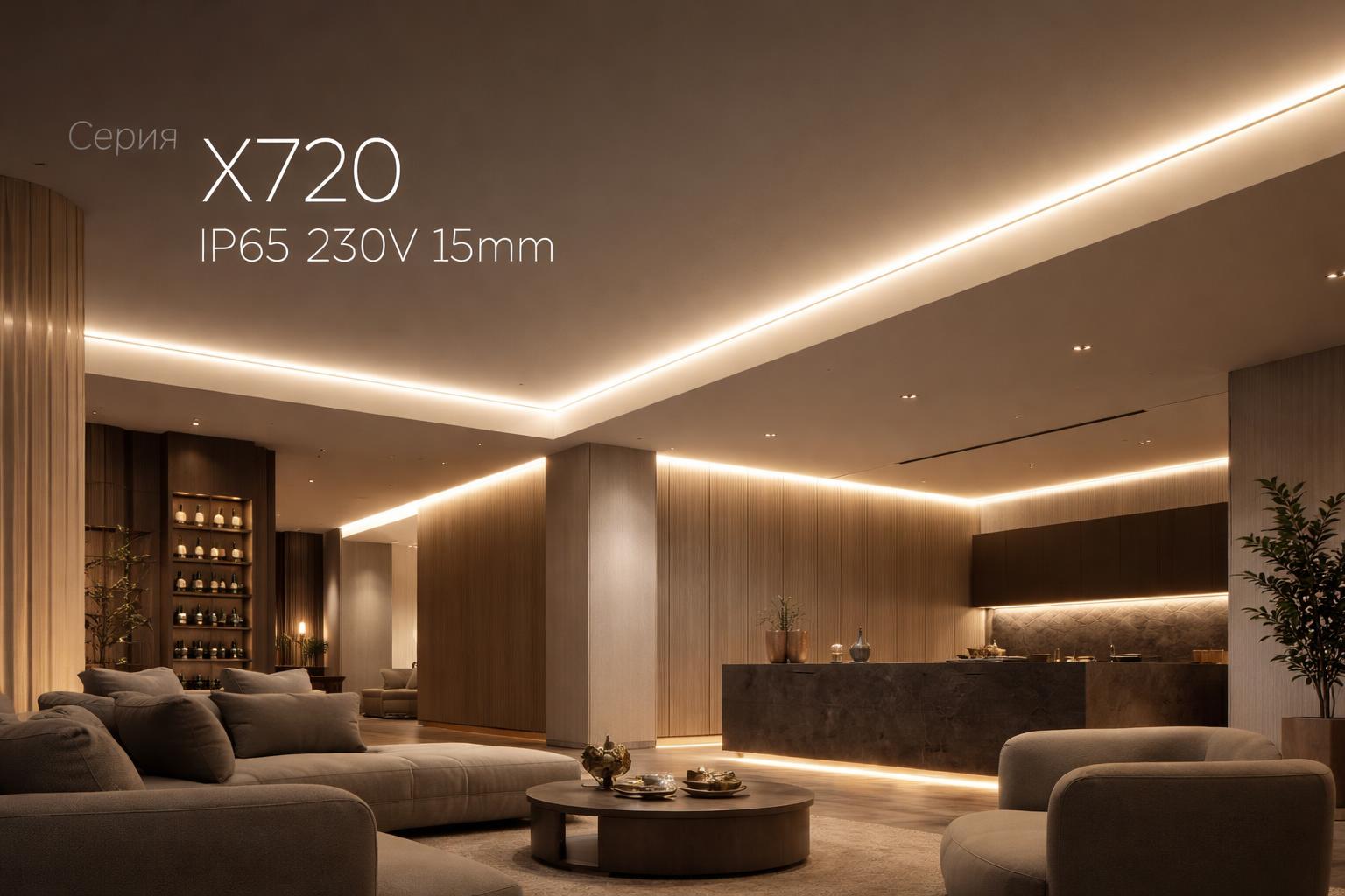 Серия X720 IP65 230V 15mm Arlight