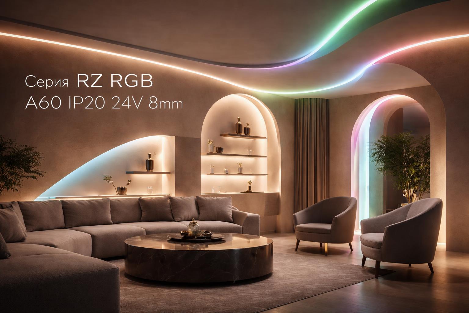 Серия RZ RGB A60 IP20 24V 8mm Arlight