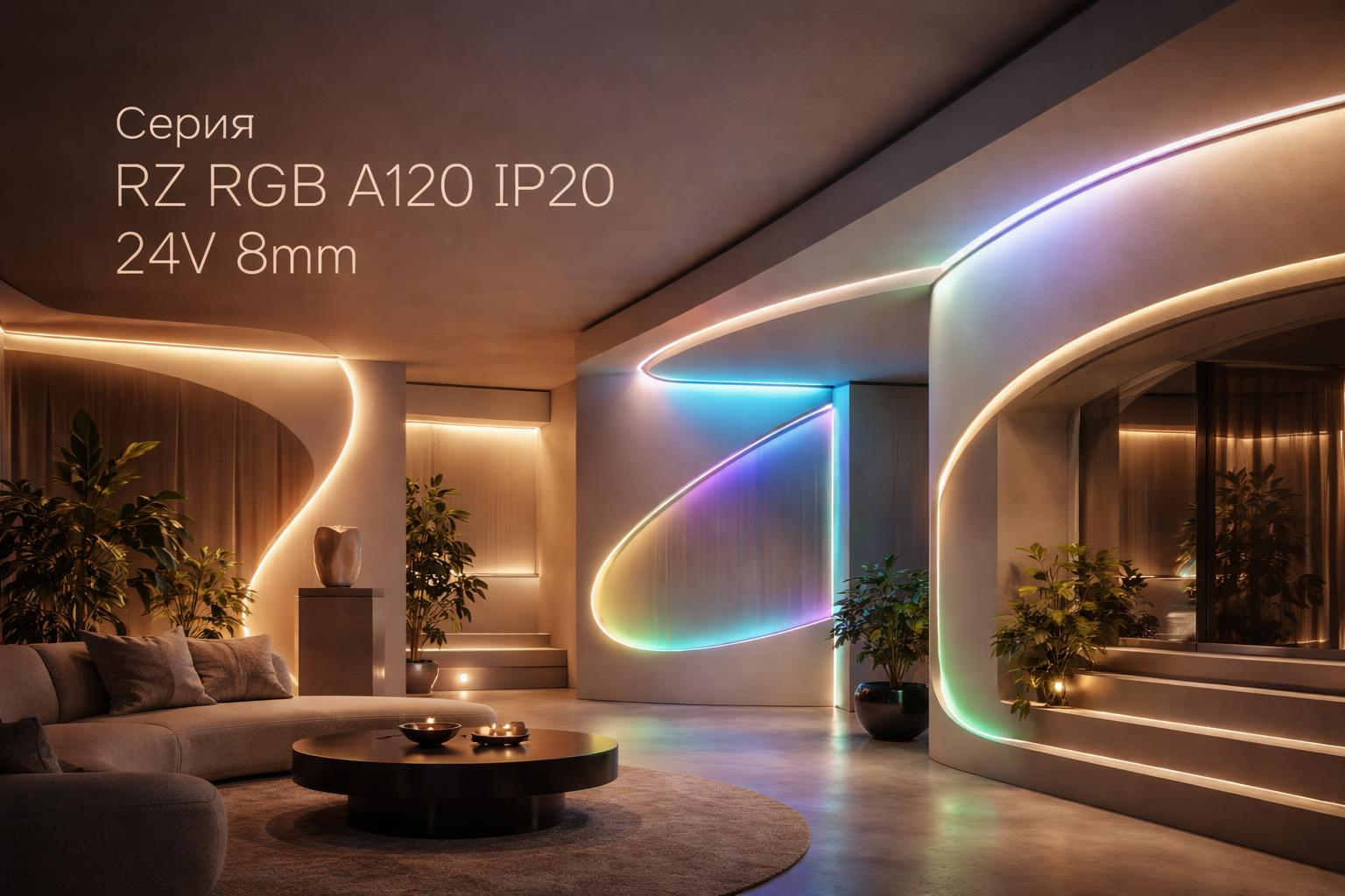 Серия RZ RGB A120 IP20 24V 8mm Arlight