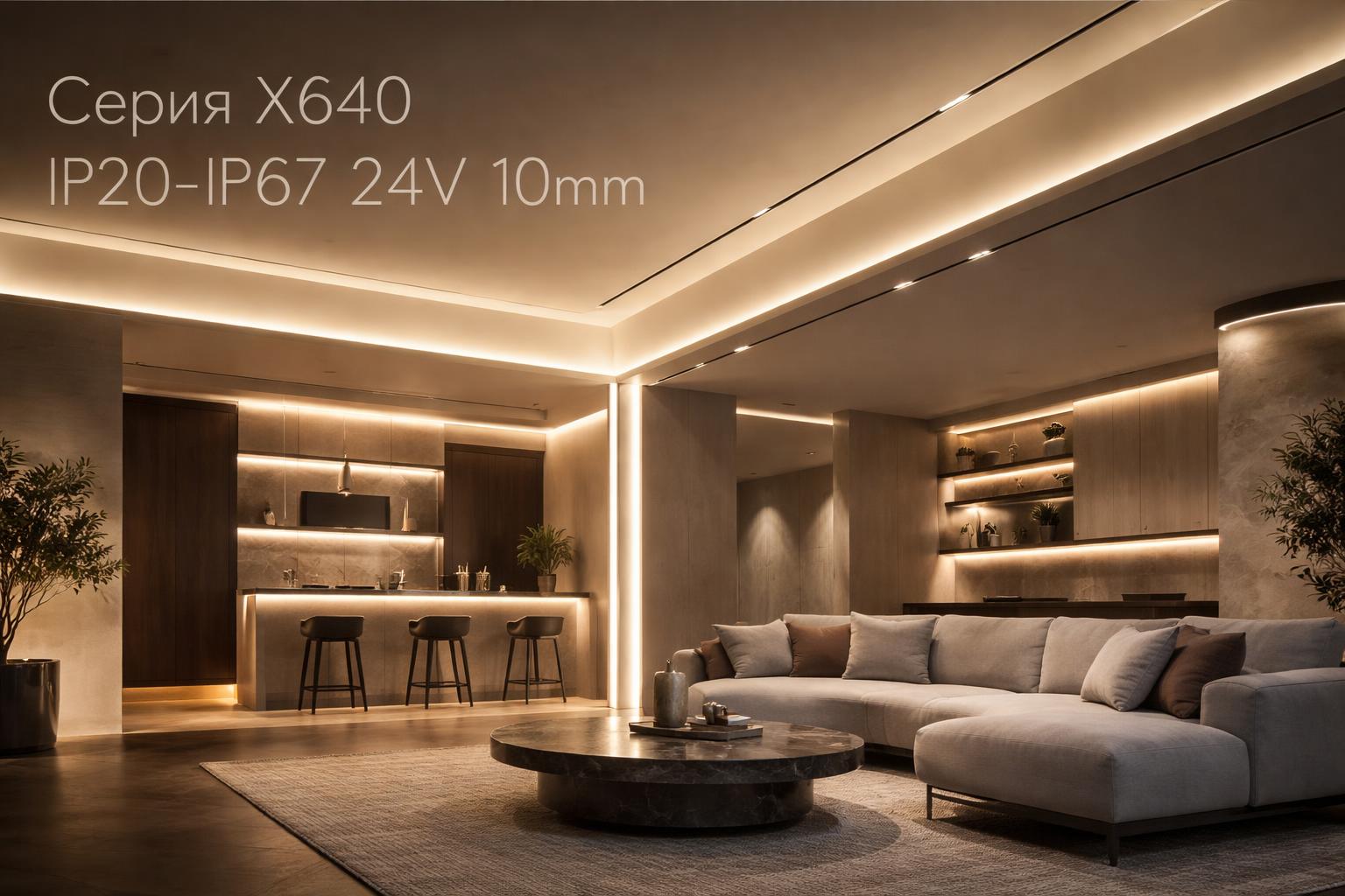 Серия X640 IP20-IP67 24V 10mm Arlight