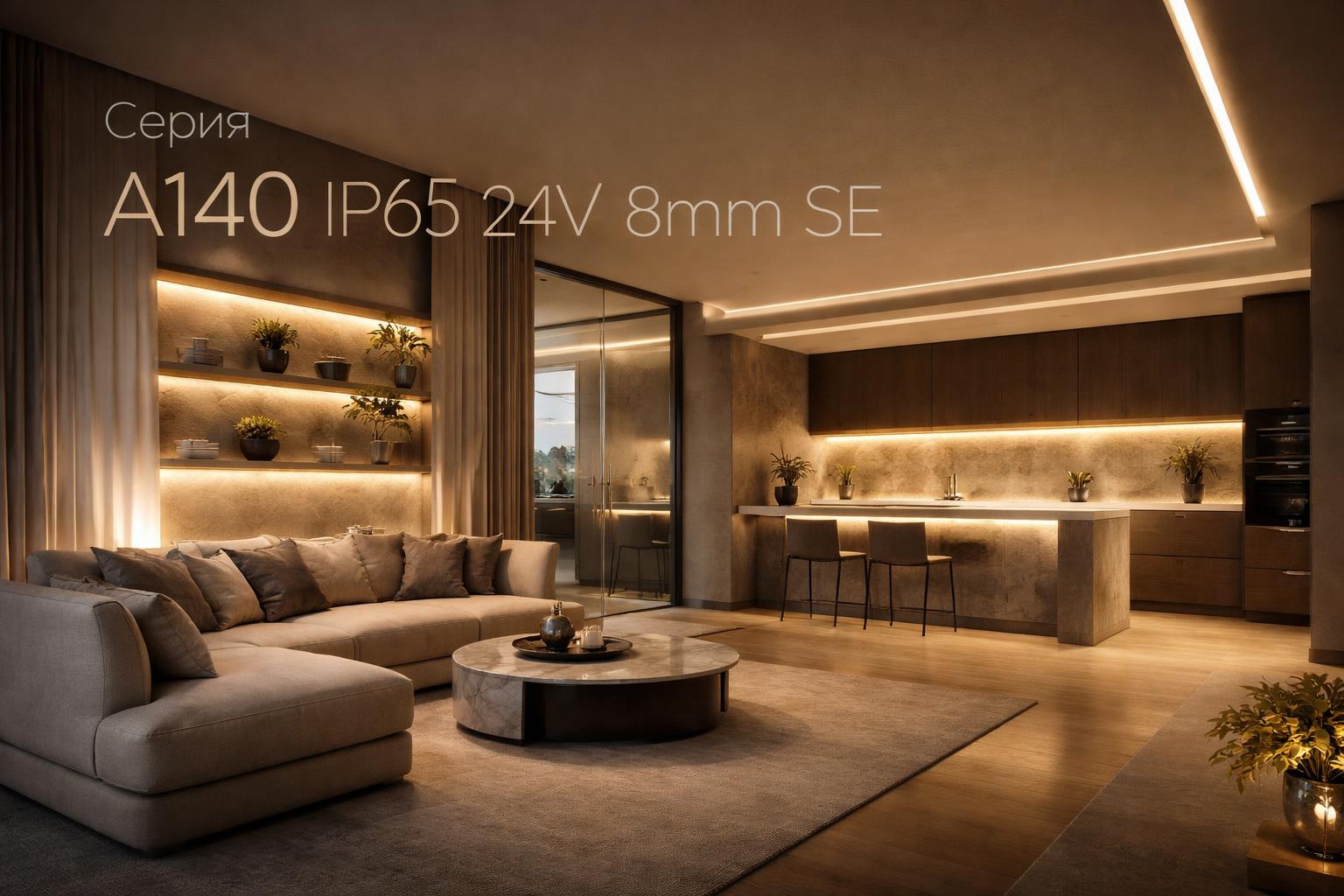 Серия A140 IP65 24V 8mm SE Arlight