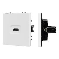Механизм HDMI розетки SCT-NOBE-MHD1-SFPL-WH (Arlight, Белый кварц)