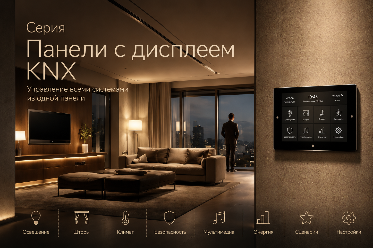 Серия Панели с дисплеем KNX Arlight