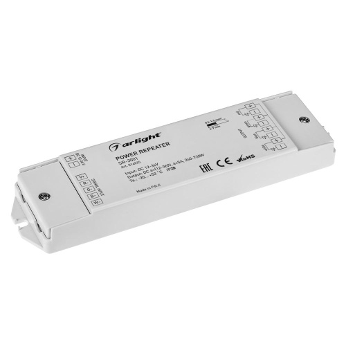 RGB-усилитель SR-3001 (12-36V, 240-720W, 4CH) (Arlight, IP20 Пластик, 3 года)