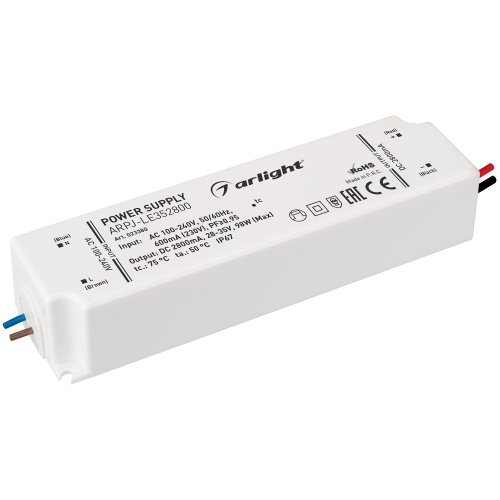 Блок питания ARPJ-LE352800 (98W, 2800mA, PFC) (Arlight, IP67 Пластик, 3 года)