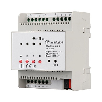Диммер SR-KN0310-DIN (12-36V, 4x4A) (Arlight, -)